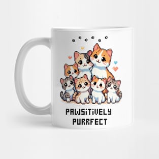 Pixel Cats Pet Pawsitively Purrfect Mug